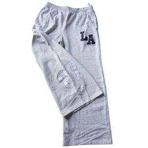 Aeropostale Light Gray Track Pants with LA Graphic
